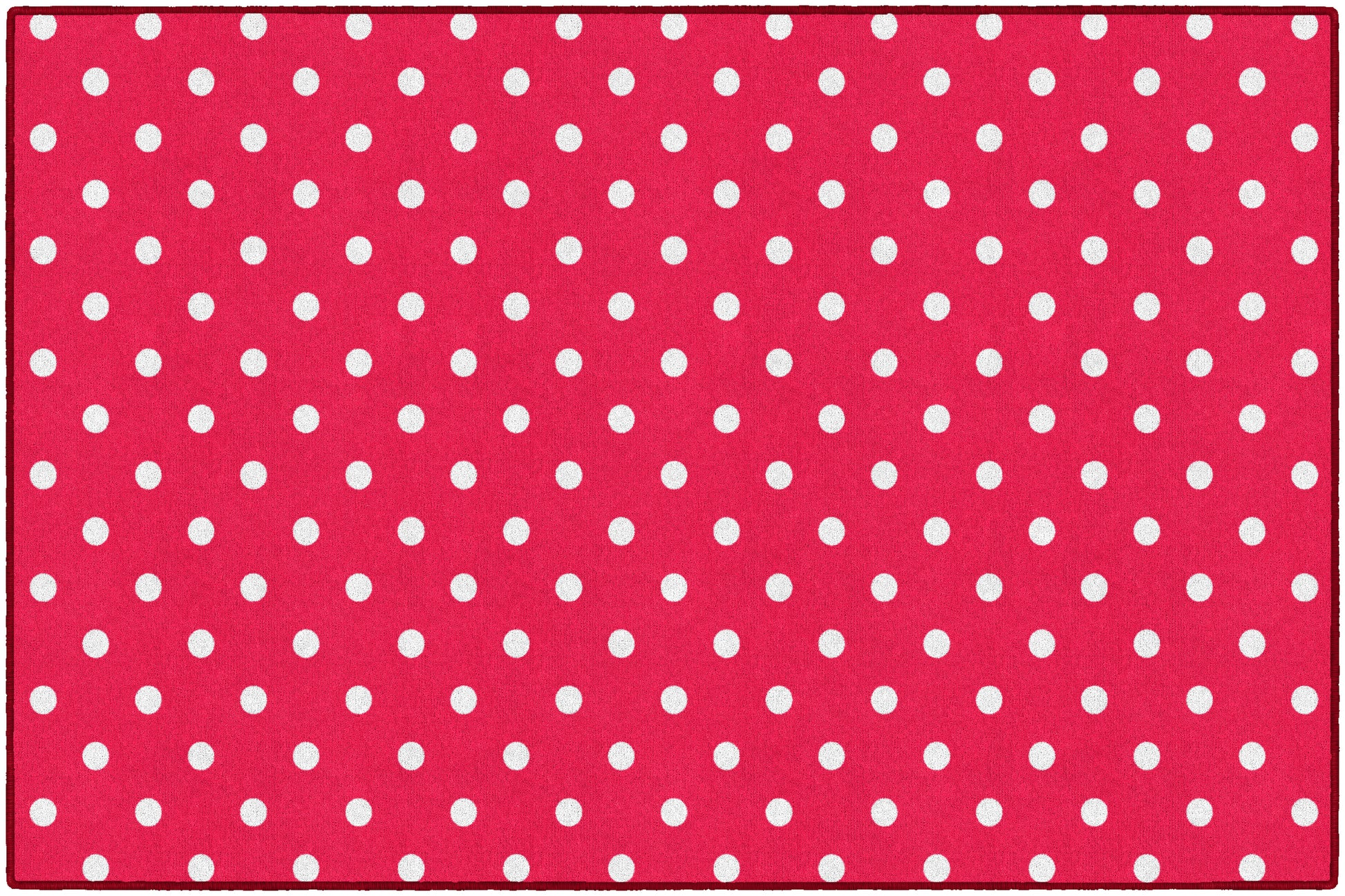 SMALL DOTS RED 5' X 7'6
