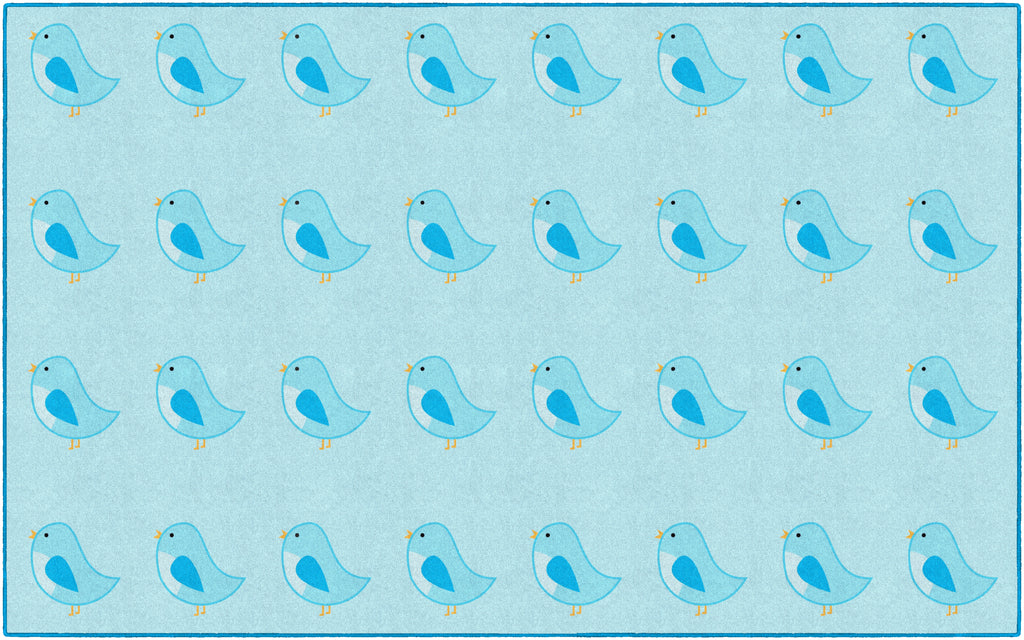 SWEET BLUE BIRDS 7'6 X 12'