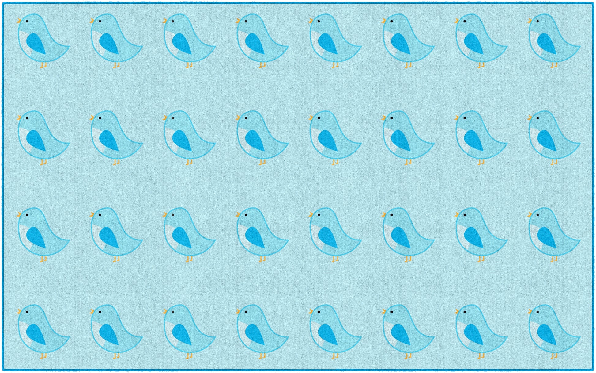SWEET BLUE BIRDS 7'6 X 12'