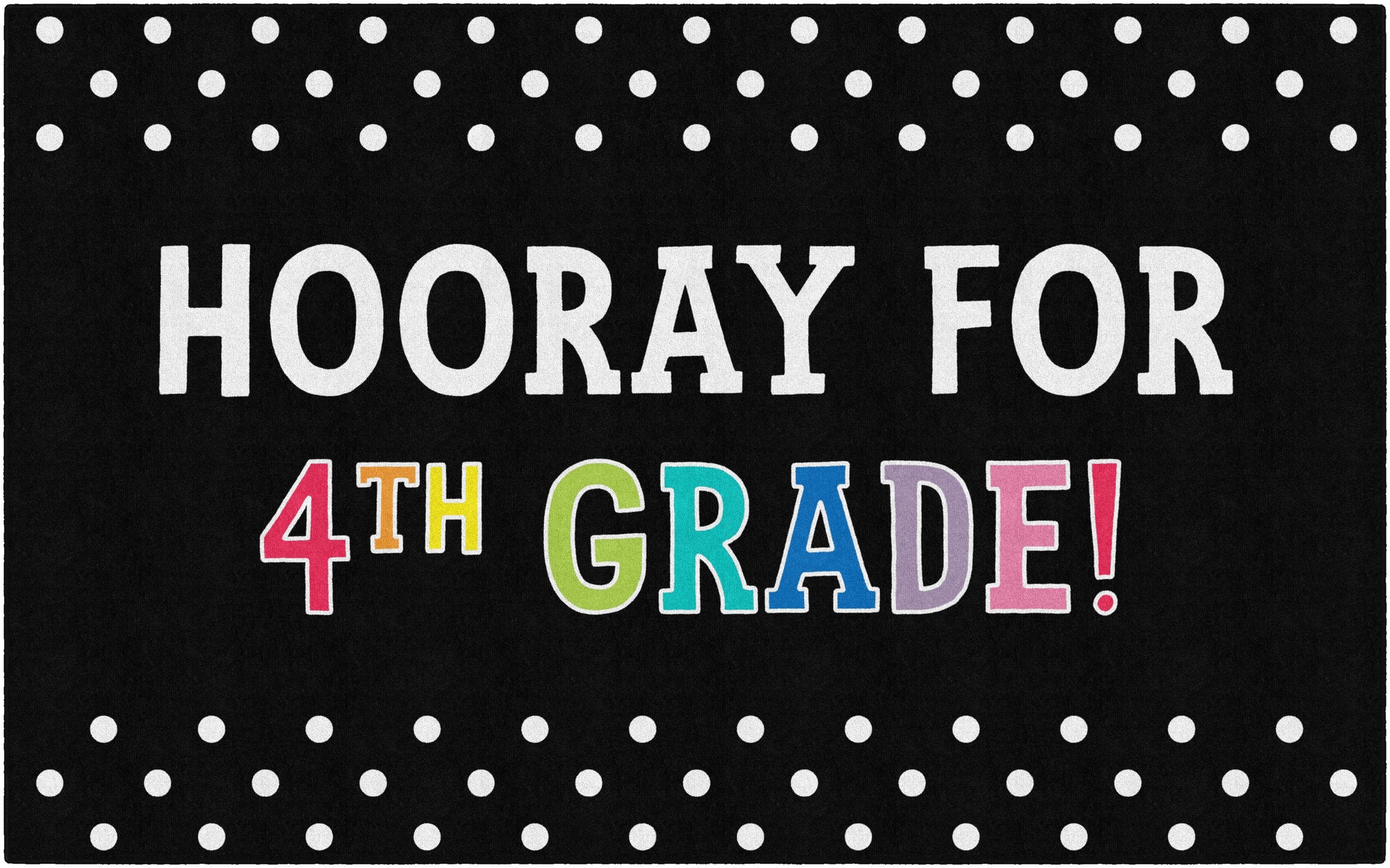 HOORAY FOR 4TH BLACK 5' X 7'6