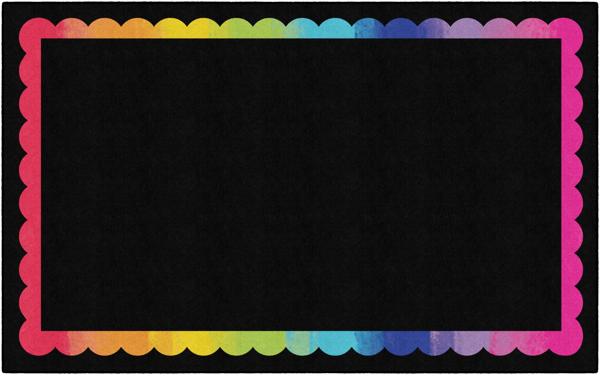 BLACK SCALLOP BORDER 7'6 X 12'