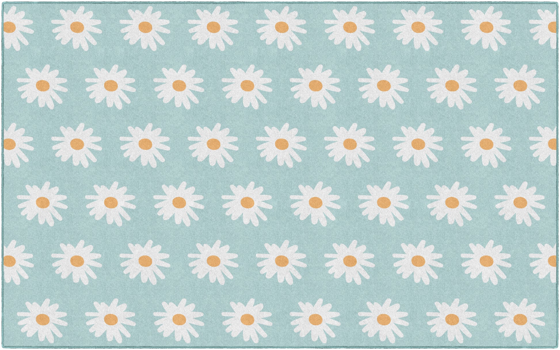 TURQUOISE DAISIES 7'6"x12'