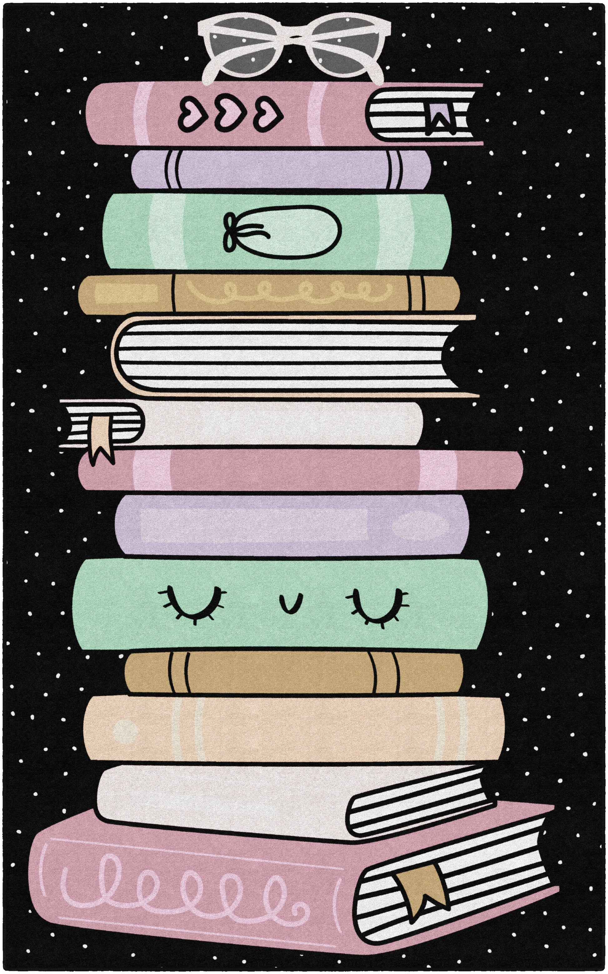 Stack of books 7'6"x12'