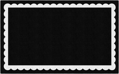 black and white scallop