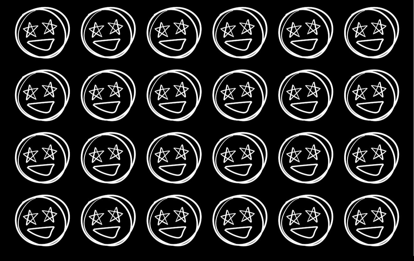 Black and white smiley