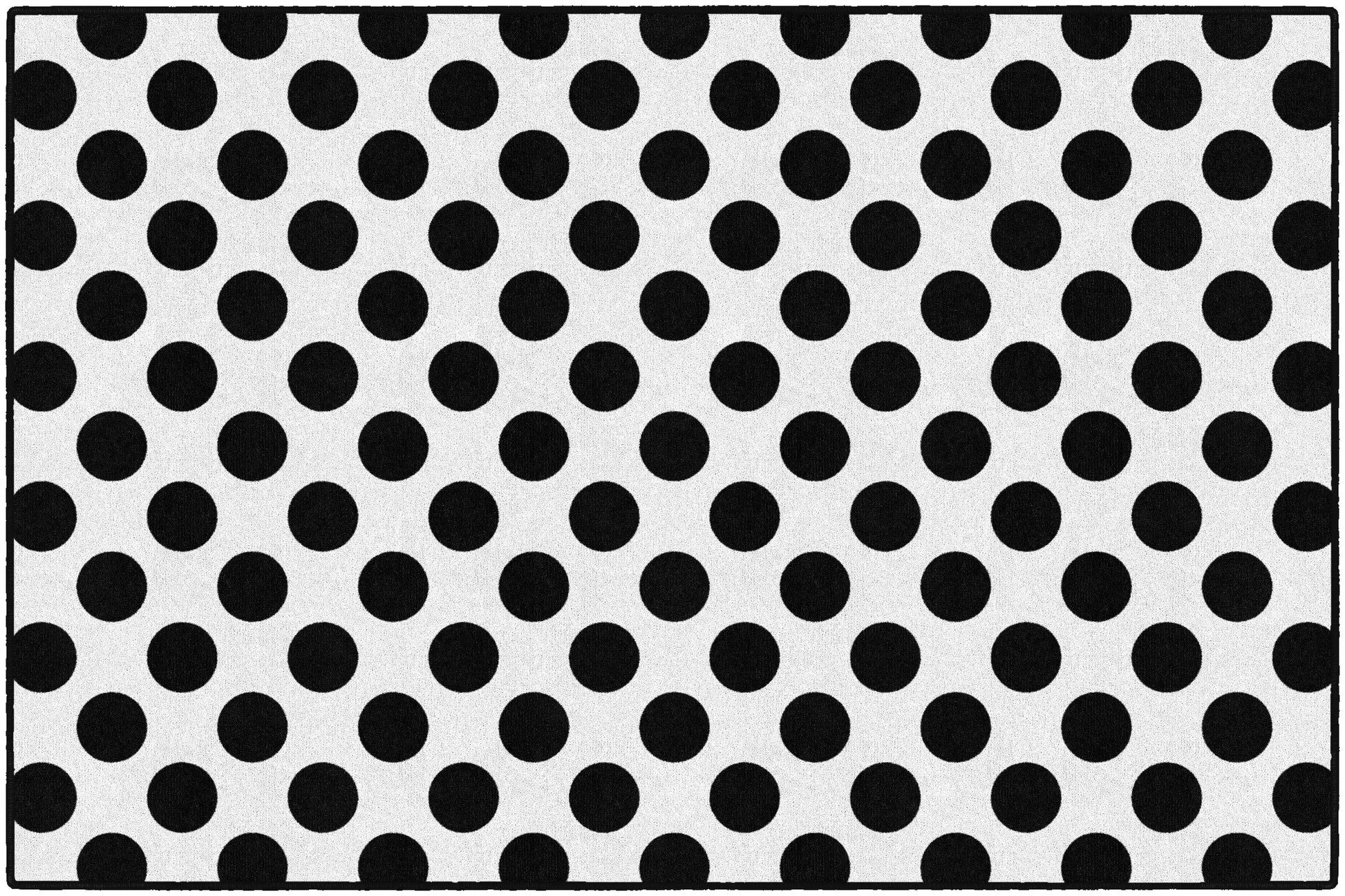 BLACK ON WHITE POLKADOT