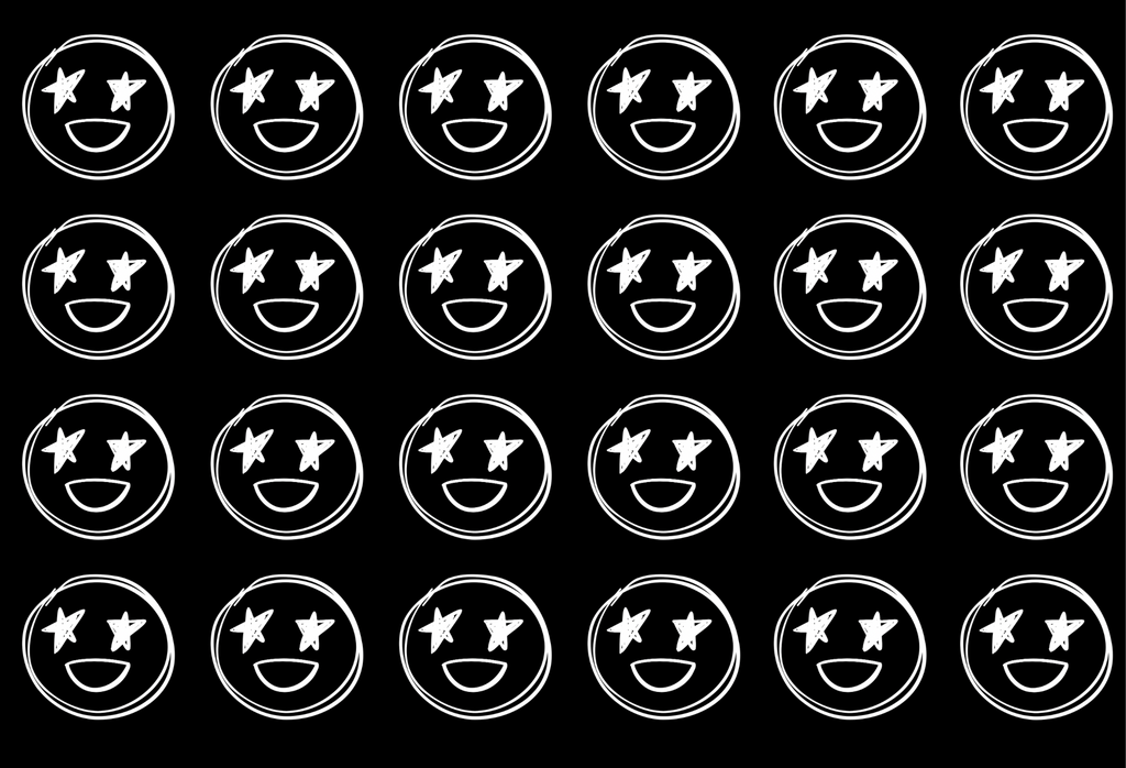 Black and white smiley