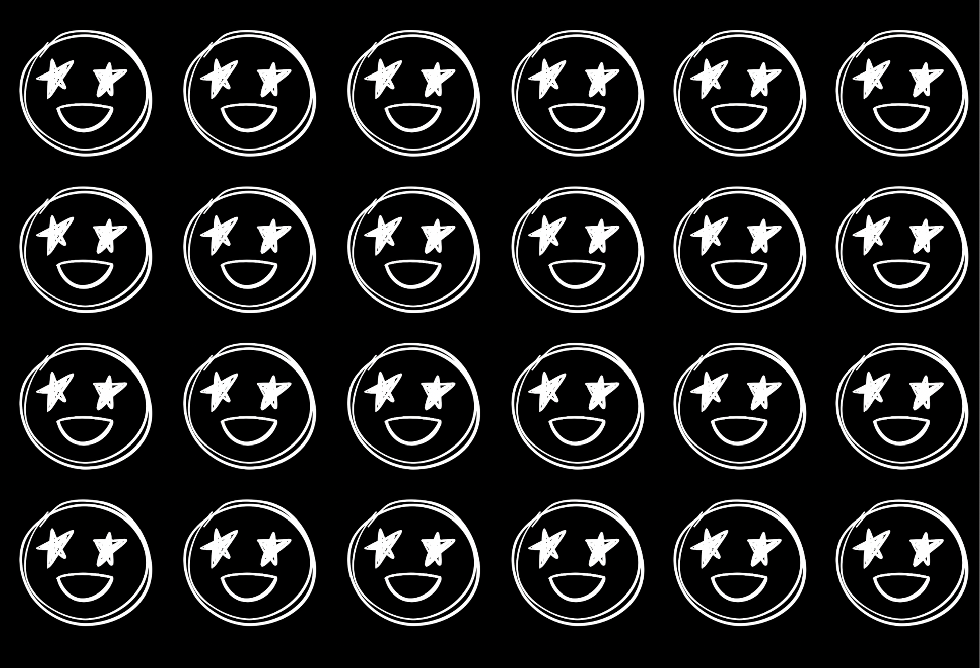 Black and white smiley