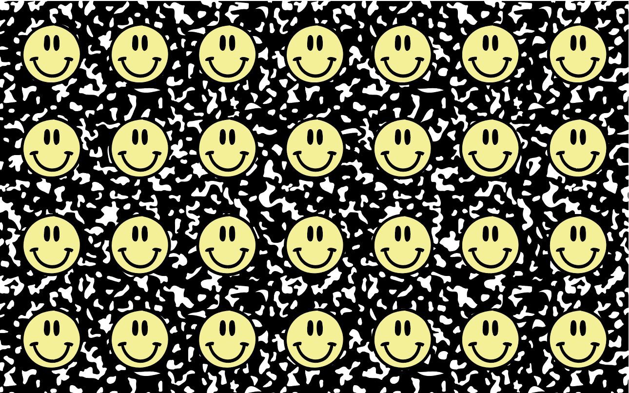 Faces on composition book paper sit spots