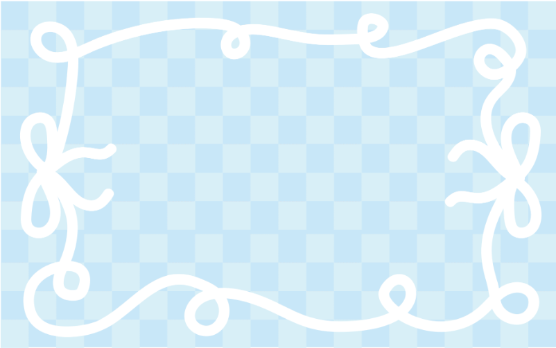 Bow Border in Blue