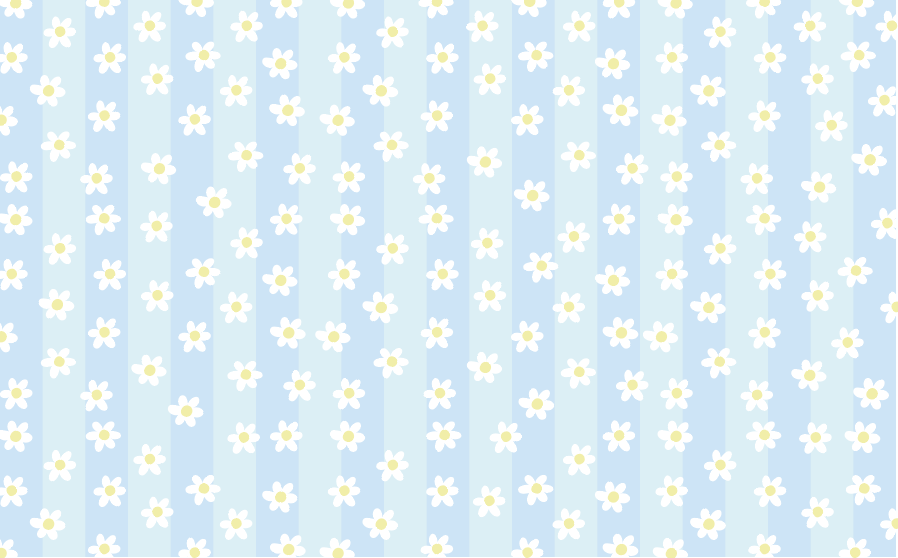 Daisies on blue stripes— defective