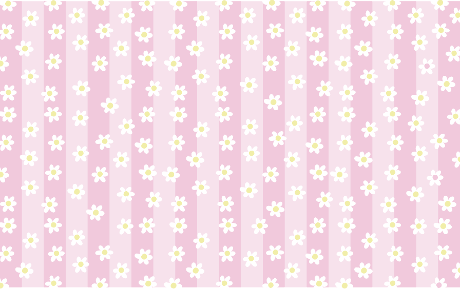 Daisies on pink stripes