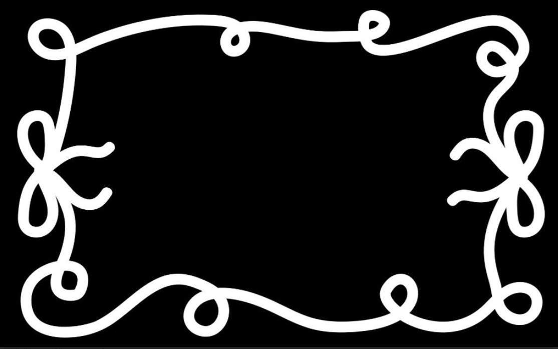 Bow Border Black