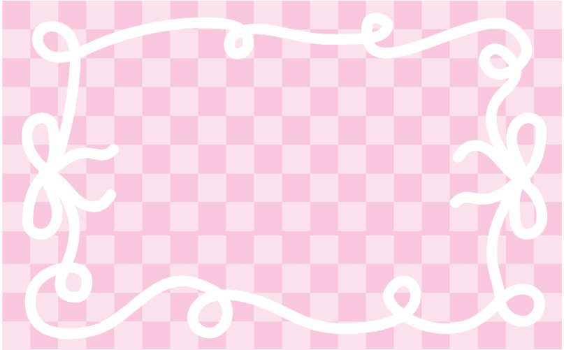 Bow Border in Pink