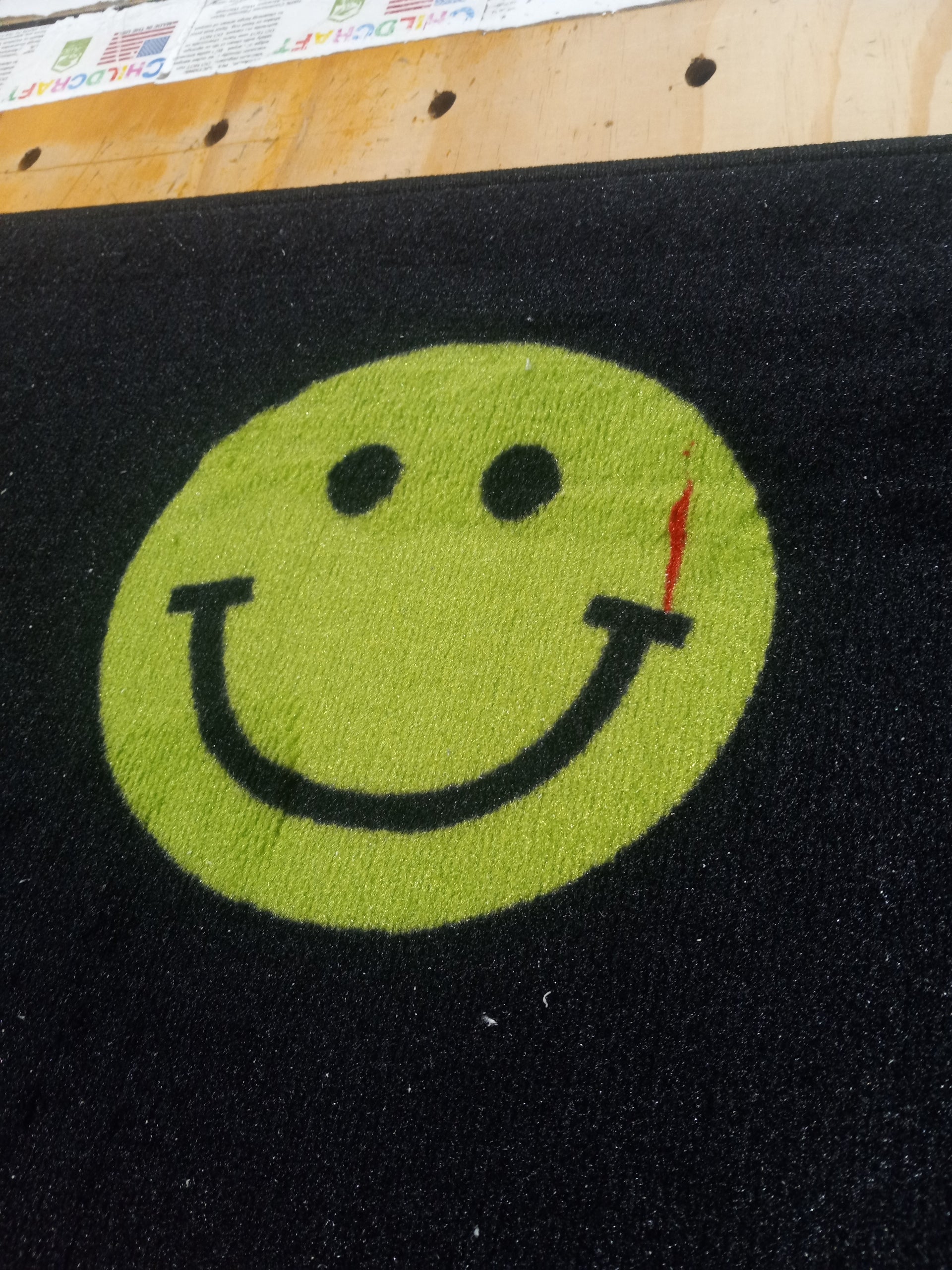 RAINBOW SMILEYS ON BLACK